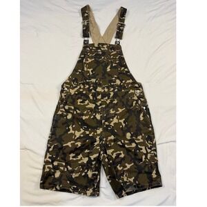 ASOS Mens Camouflage Utility Short Ajustable Overalls Green Brown W28 Grunge